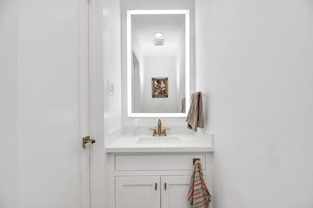 2303 Yupon St, Houston, TX 77006 - bathroom with vanity and visible vents