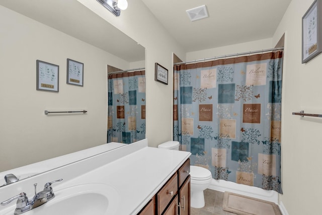 23134 Quiet Heron Ct, Katy, TX 77493 - bathroom featuring toilet, vanity, and curtained shower
