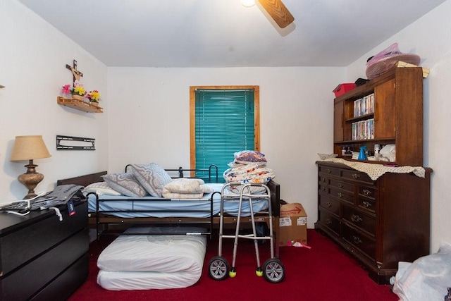 1817 Mcdaniel St, Houston, TX 77093 - interior space with ceiling fan and dark colored carpet