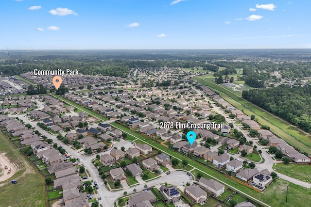 birds eye view of property featuring a residential view