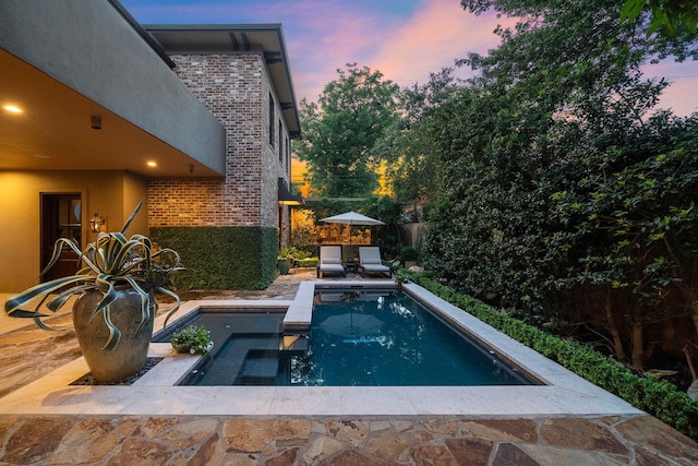 3603 Audubon Pl, Houston, TX 77006 - view of pool with a patio, an in ground hot tub, fence, and a fenced in pool
