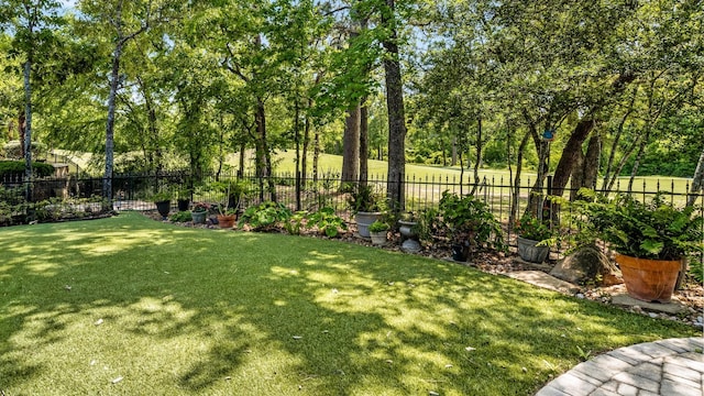 view of yard with fence private yard