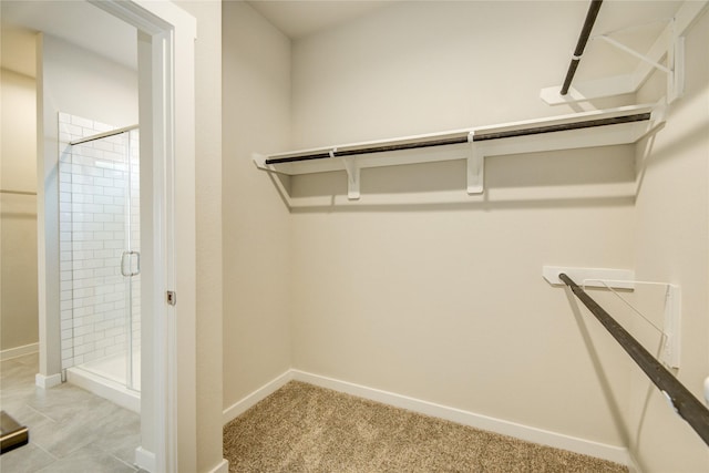 view of walk in closet