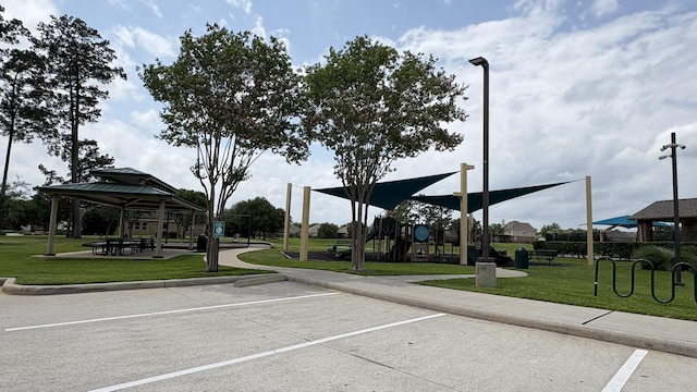 13510 Marblepointe Ln, Cypress, TX 77429 - view of property's community featuring a gazebo, a yard, and uncovered parking