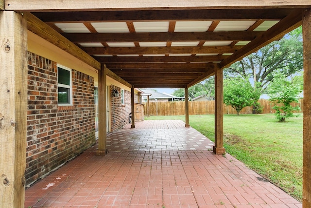 view of patio / terrace featuring a fenced backyard