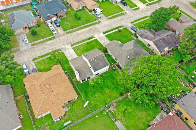 aerial view with a residential view
