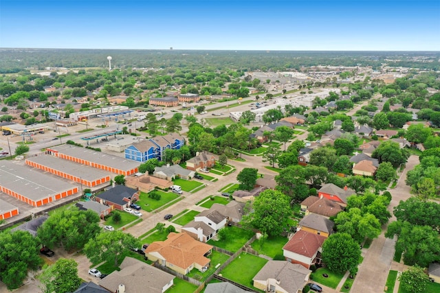 aerial view with a residential view