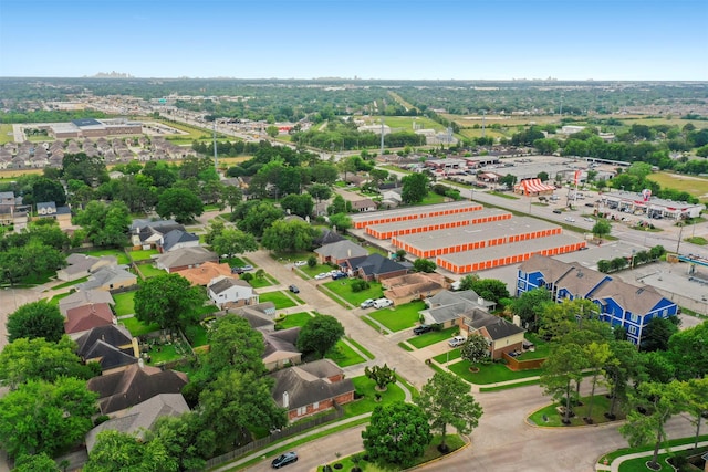 aerial view with a residential view