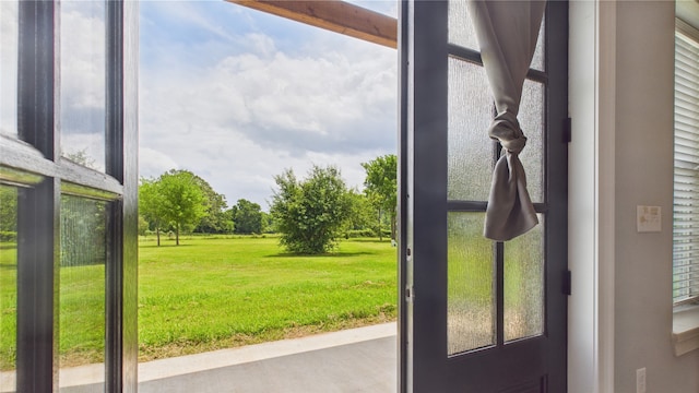 view of doorway to outside