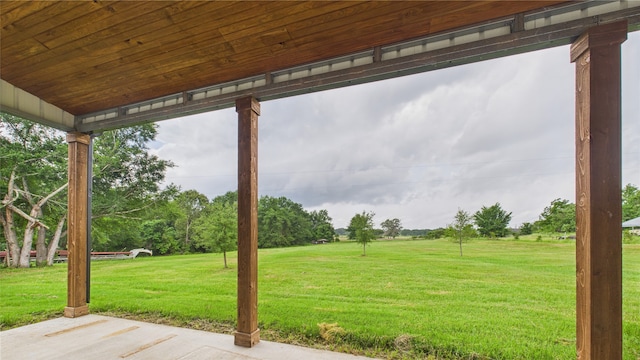 view of yard featuring a patio