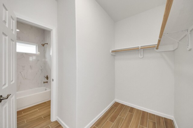 326 Gans St Unit A, Houston, TX 77029 - walk in closet with wood tiled floor
