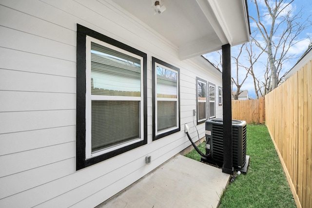 326 Gans St Unit A, Houston, TX 77029 - view of property exterior featuring cooling unit and a fenced backyard