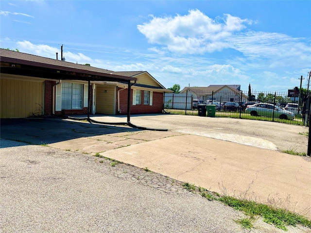 exterior space featuring fence