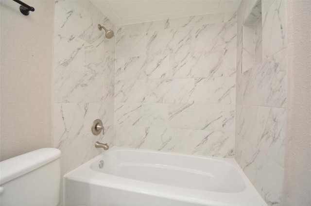 full bathroom featuring shower / bathtub combination and toilet
