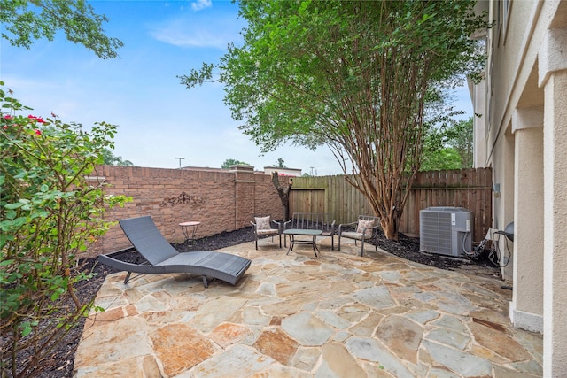 7824 Stoneyway Dr, Houston, TX 77040 - view of patio / terrace with a fenced backyard and cooling unit