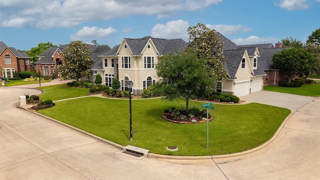 5811 Cimmaron Creek Ct, Spring, TX 77379 - view of front of property with a residential view, an attached garage, driveway, and a front yard