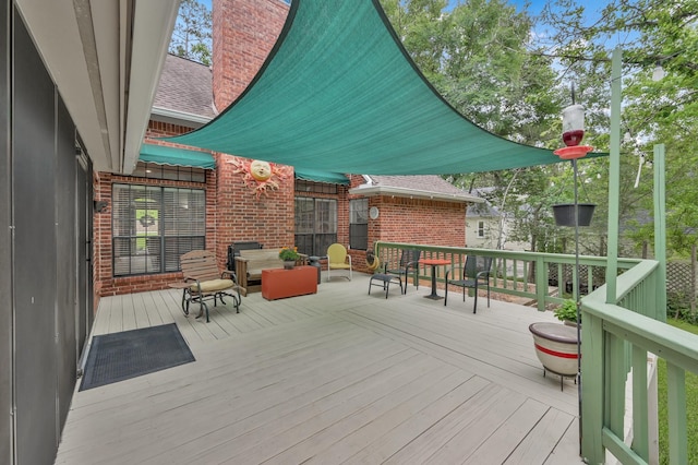 5 Highland Hollow Dr, Conroe, TX 77304 - view of wooden deck