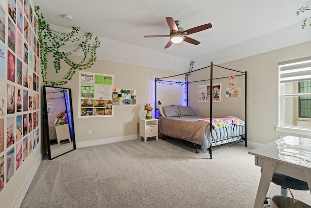720 Serenity View Ln, Katy, TX 77493 - carpeted bedroom with baseboards and a ceiling fan