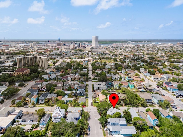 drone / aerial view with a residential view