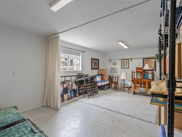 interior space with concrete floors