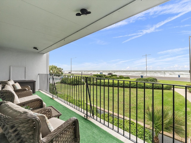 7600 Seawall Blvd Unit 113, Galveston, TX 77551 - balcony featuring a water view