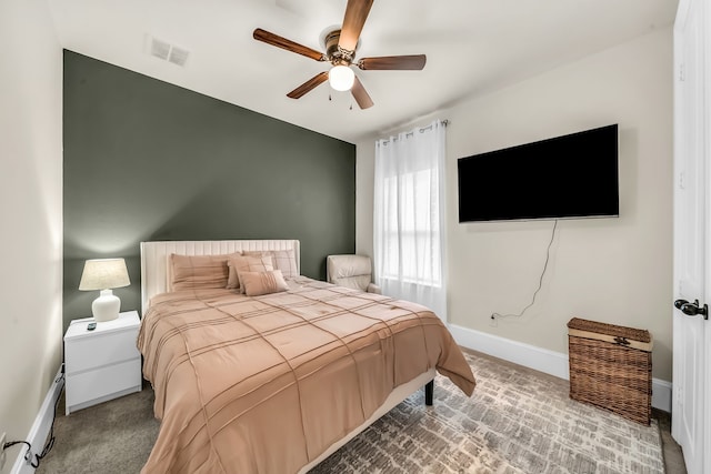 32927 Franklin Brooks Dr, Brookshire, TX 77423 - bedroom with baseboards, ceiling fan, and visible vents