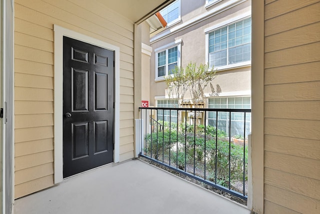 view of doorway to property