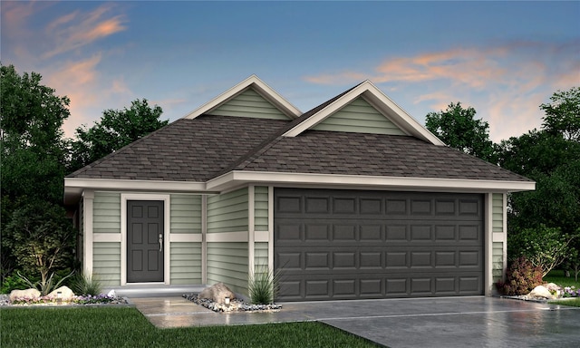 5127 Shelby Katherine Dr, Rosharon, TX 77583 - view of front of property with an attached garage, driveway, and a shingled roof