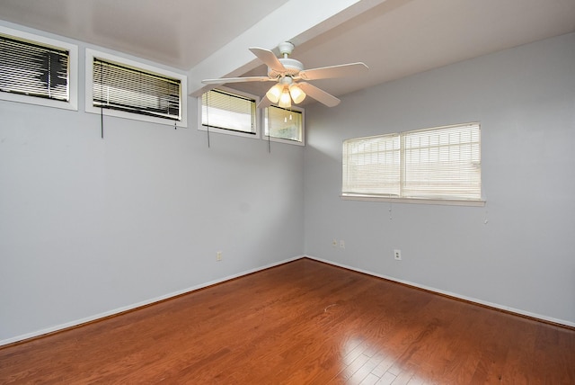 7218 Tours St, Houston, TX 77036 - unfurnished room featuring wood finished floors, a ceiling fan, and baseboards