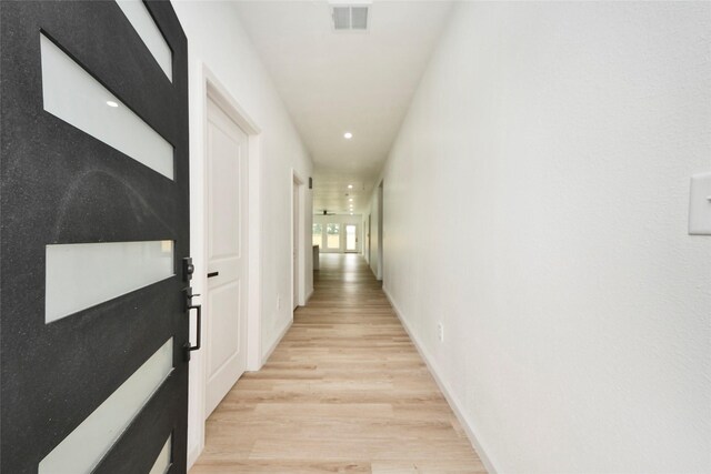600 Rd 5105, Cleveland, TX 77327 - corridor featuring visible vents, recessed lighting, light wood finished floors, and baseboards