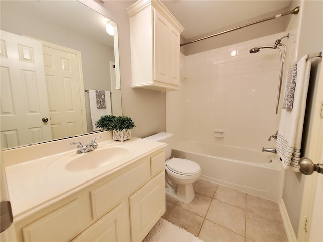 5439 Emerald Pointe Ln, Sugar Land, TX 77479 - full bath with tile patterned flooring, shower / bathtub combination, toilet, and vanity
