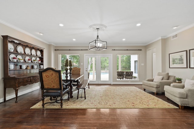 interior space with visible vents, wood finished floors, and a healthy amount of sunlight