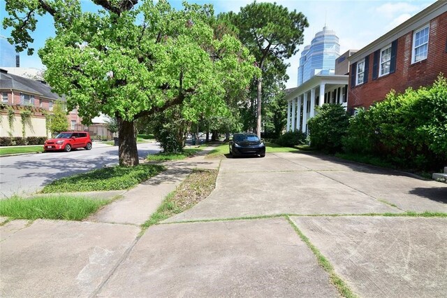 view of road with sidewalks