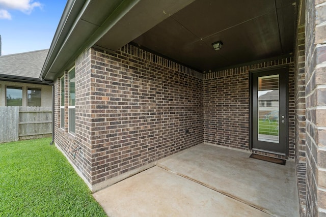 view of patio with fence