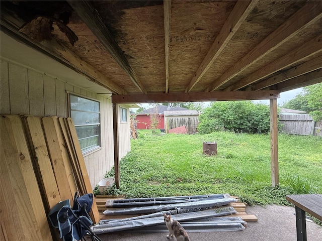 exterior space with fence