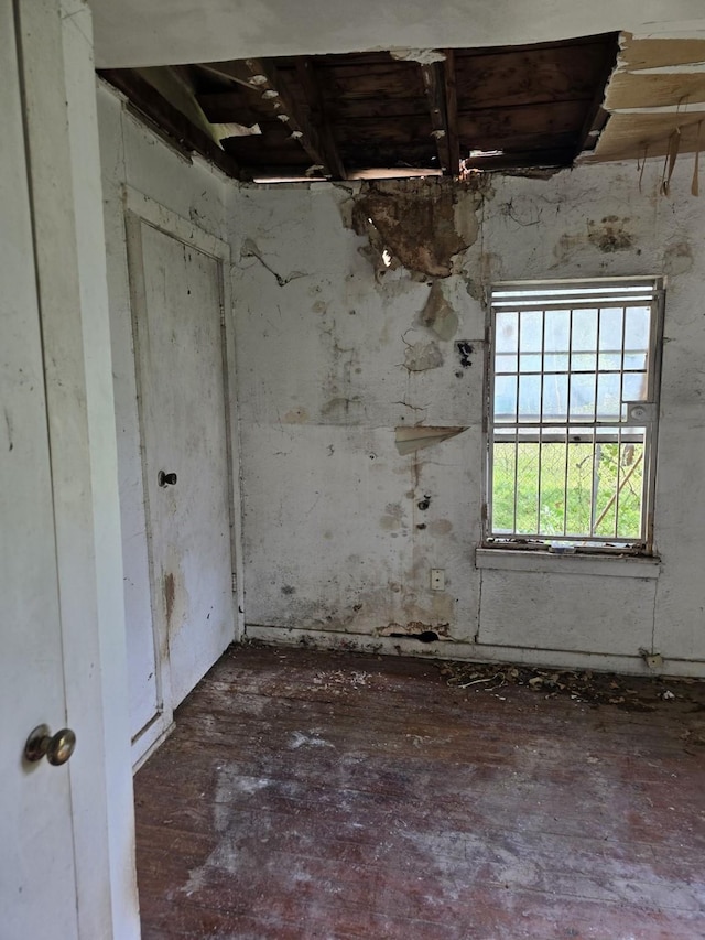 view of spare room