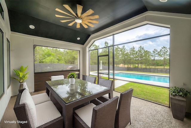 view of sunroom / solarium