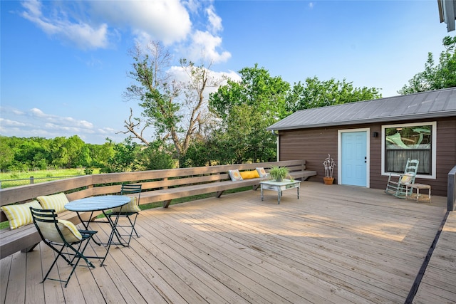 303 S Mechanic St, Fayetteville, TX 78940 - view of wooden deck