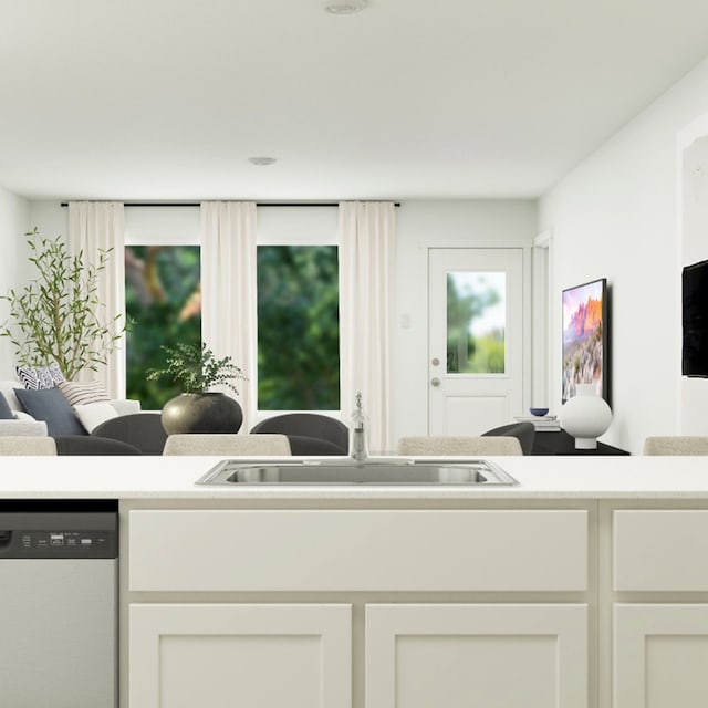 reception with a sink