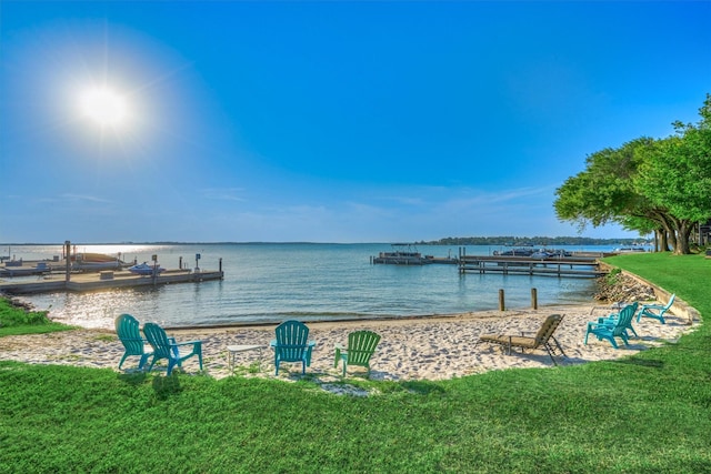 exterior space with a boat dock