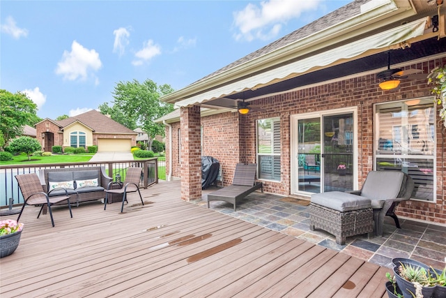 11068 First Lgt, Montgomery, TX 77356 - wooden deck featuring an outdoor hangout area