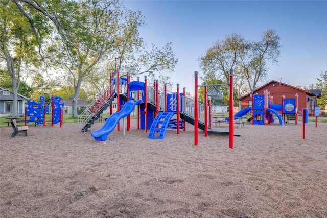 view of community jungle gym