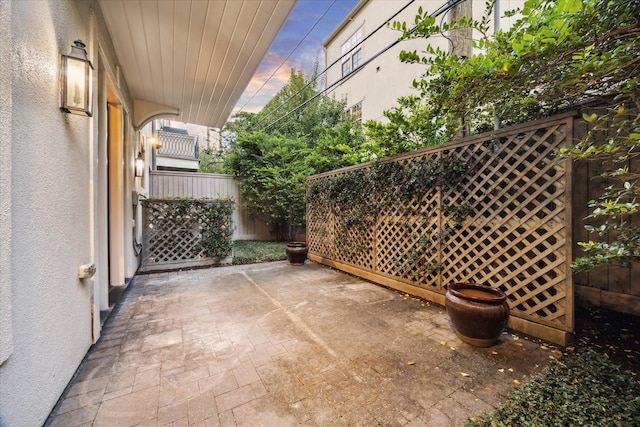 view of patio / terrace with fence