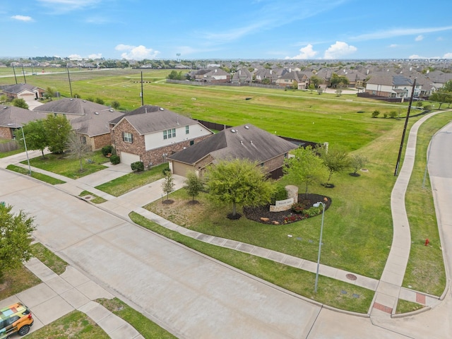 bird's eye view with a residential view