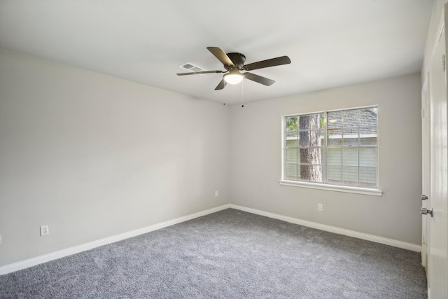 6531 Coral Ridge Rd, Houston, TX 77069 - carpeted empty room featuring baseboards, a ceiling fan, and visible vents