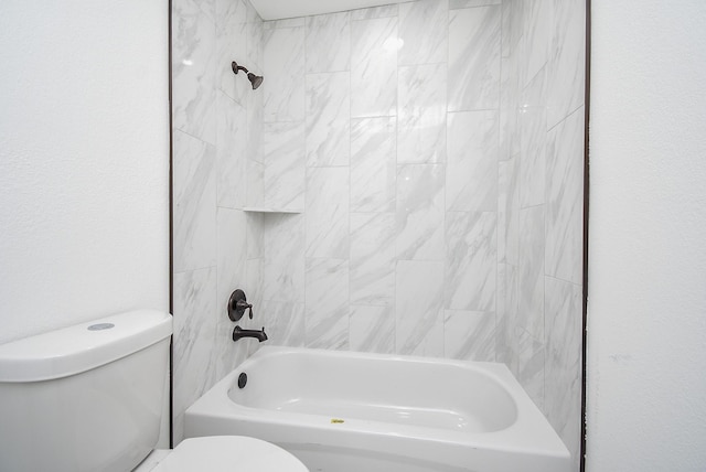 full bathroom featuring toilet and shower / tub combination
