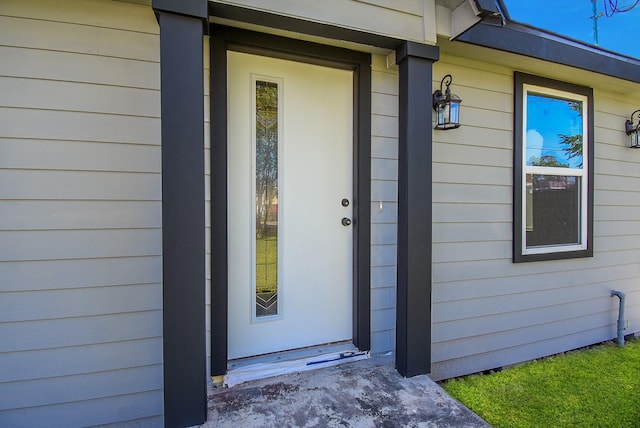view of doorway to property