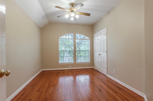 4103 Oak Blossom Ct, Houston, TX 77059 - unfurnished room featuring baseboards, a ceiling fan, and hardwood / wood-style floors
