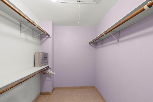 view of walk in closet