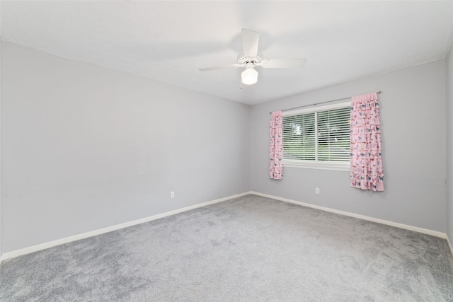 13414 Autumn Valley Dr, Cypress, TX 77429 - carpeted empty room with baseboards and ceiling fan